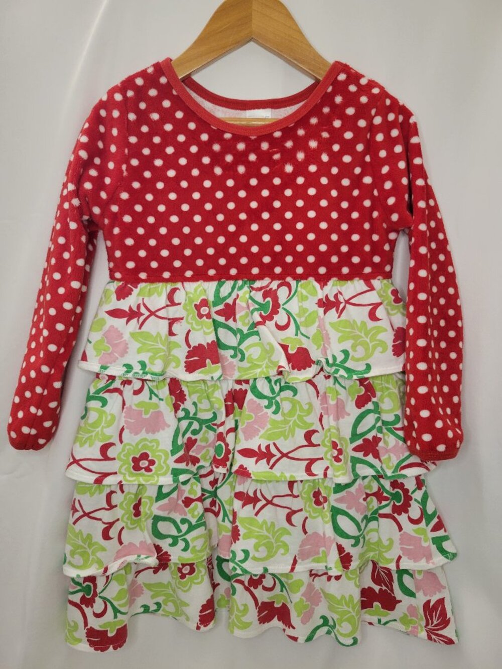 Chez Ami by Patsy Aiken Girls Ruffle Holiday Dress Size 5